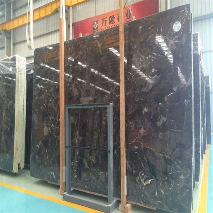 dark emperdor marble polish slab