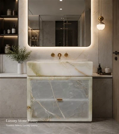 Green Onyx Vessel Sink